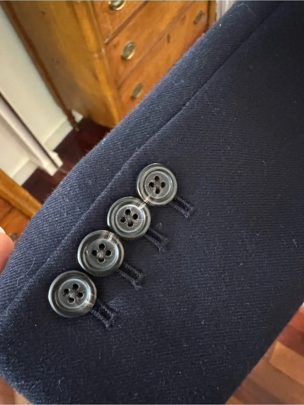 100% Wool J. Crew Dark Navy Single-Button Blazer - Vintage Shop